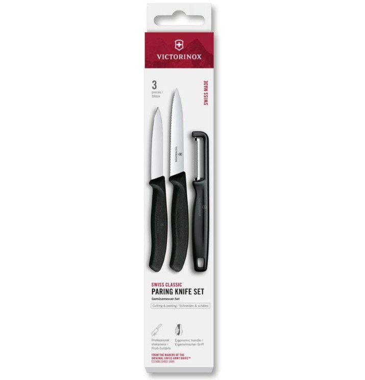 Набор для чистки овощей Victorinox Swiss Classic 3шт черный 6.7113.33 Фото 2